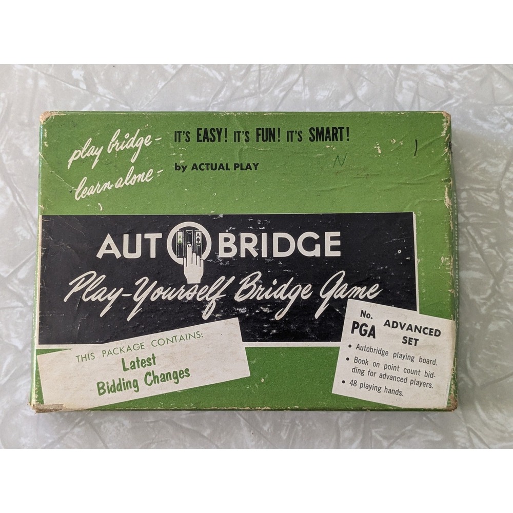 Vintage 1957 Autobridge Play-Yourself Bridge Game Advanced Set PGA Board Game